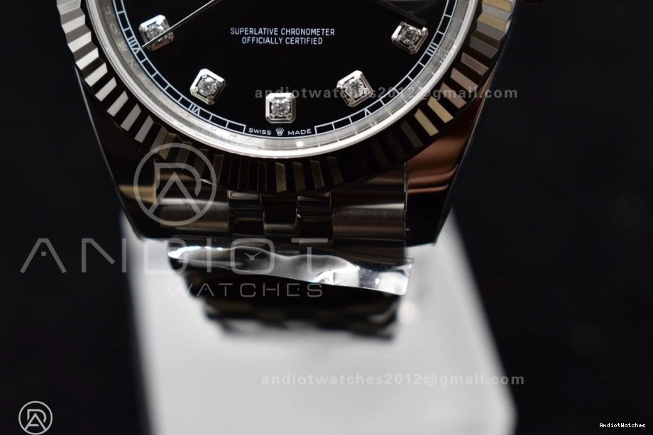 on SS Edition 126334 VR Best Black 904L Steel Clean Bracelet Jubilee Diamonds 407 1:1 Practical DateJust 41 Dial 0512
